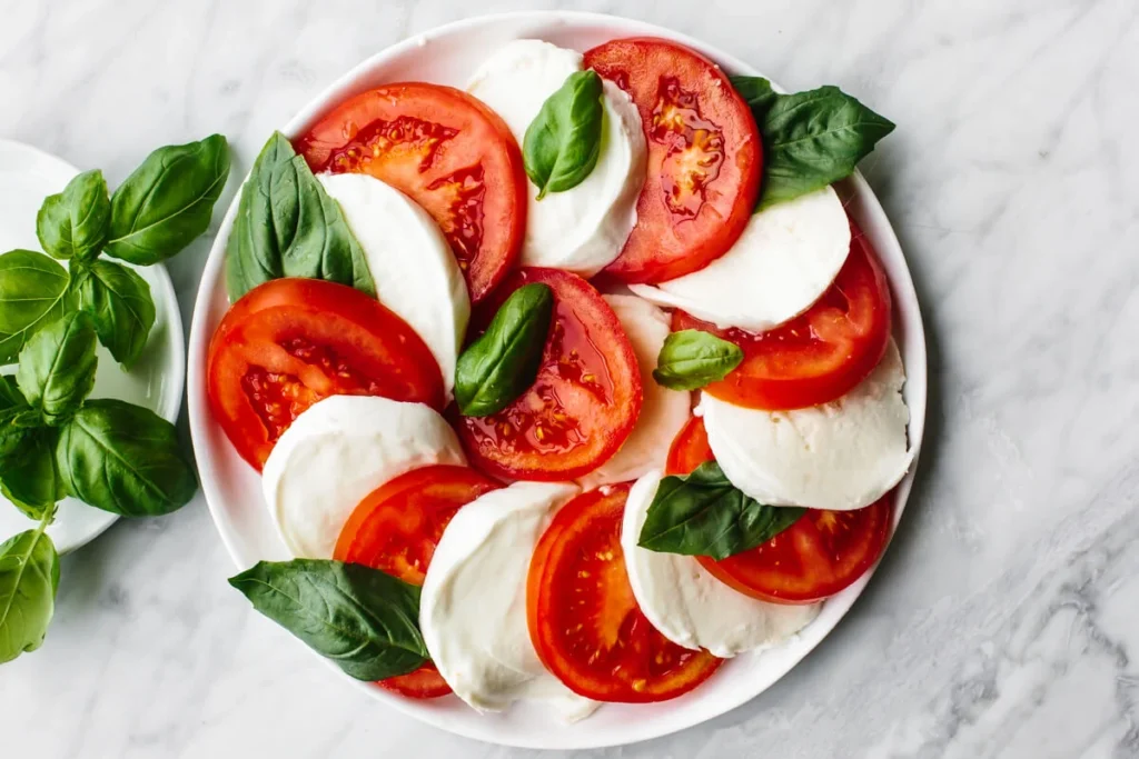 Caprese Salad Tomato, Mozzarella, and Basil at Its Best 1 Tomato, Mozzarella, and Basil image