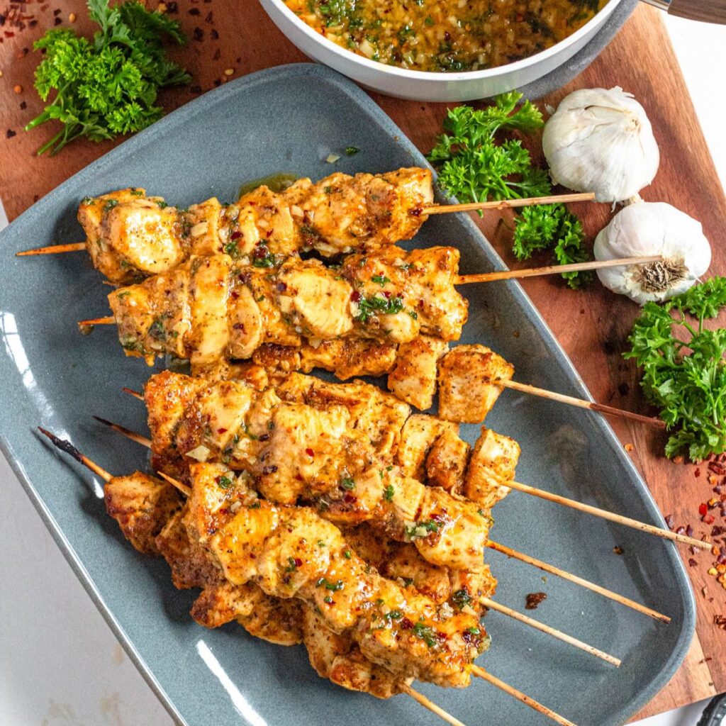 Irresistibly Savoury Garlic Parmesan Chicken Skewers: A UK-Inspired Summer Favourite 1 garlic parmesan chicken skewers image