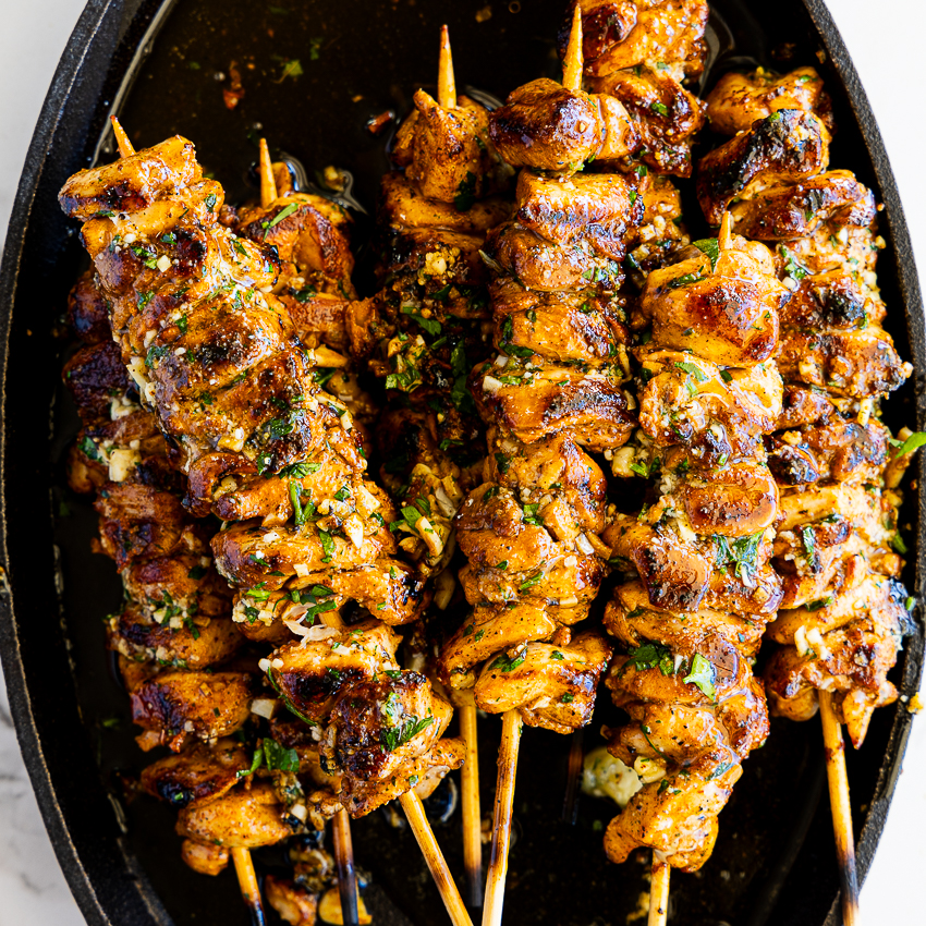 Garlic Parmesan Chicken Skewers1