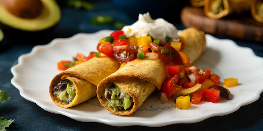 Love One Today twitter avocado recipe Air Fryer Avocado Black Bean Taquitos