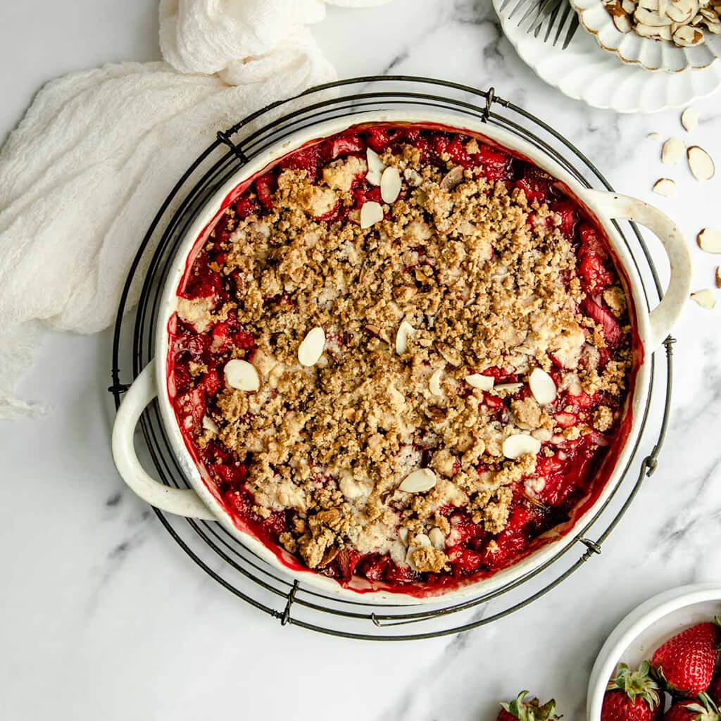 Strawberry Rhubarb Crisp grain gluten free