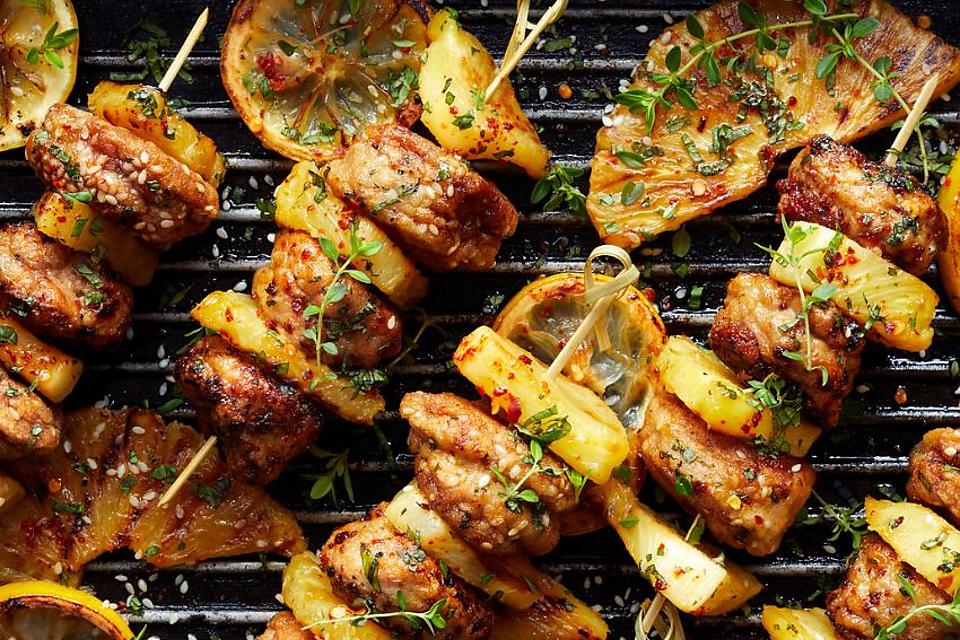This Barbecue Pineapple Chicken Kebabs Recipe Is Happy on 16988 72e28c40ef 1653576361