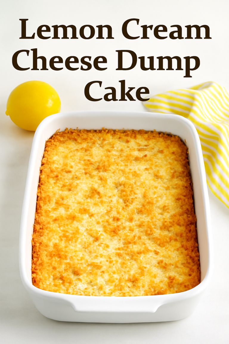 Lemon Cream Cheese Dump Cake Recipe: A Simple and Delicious Dessert for Any Occasion