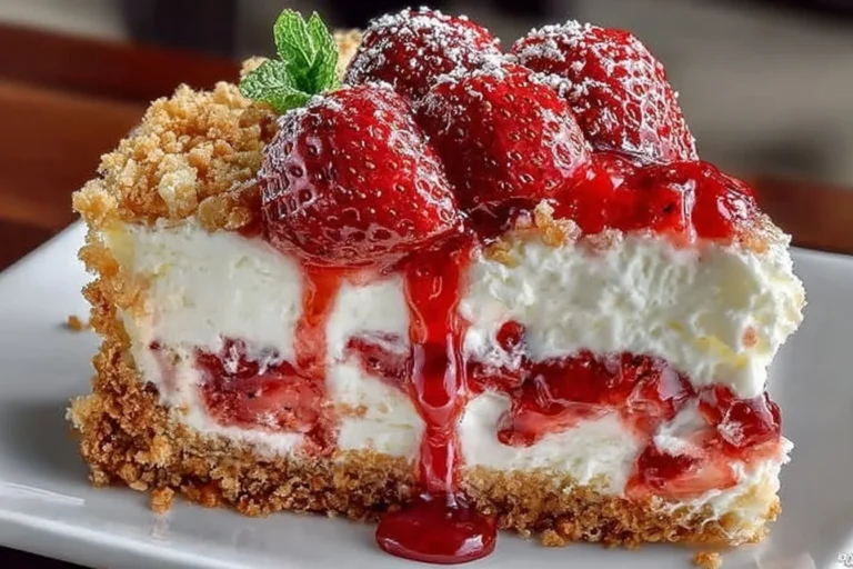 Strawberry Crunch Cake image
