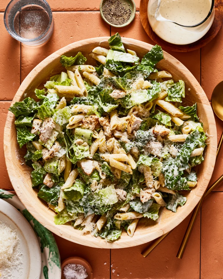 Caesar salad pasta image