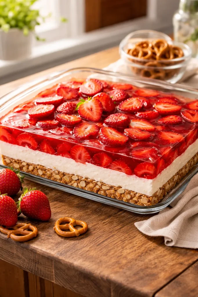 12 Strawberry Pretzel Salad Recipe That Everyone Loves 2 ChatGPT Image Apr 18 2026 12 14 10 PM