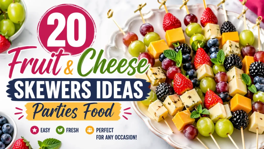 20 Fruit and Cheese Skewers Ideas Parties Food That Make Entertaining Effortless 1 fruit cheese skewers ideas