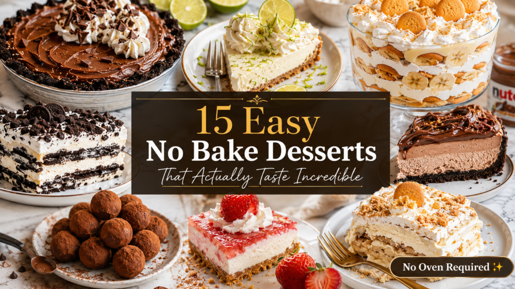 15 Easy No Bake Desserts That Actually Taste Incredible (No Oven Required) 1 easy no bake desserts