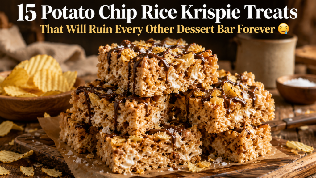 15 Potato Chip Rice Krispie Treats That Will Ruin Every Other Dessert Bar Forever 1 potato chip Rice Krispie treats