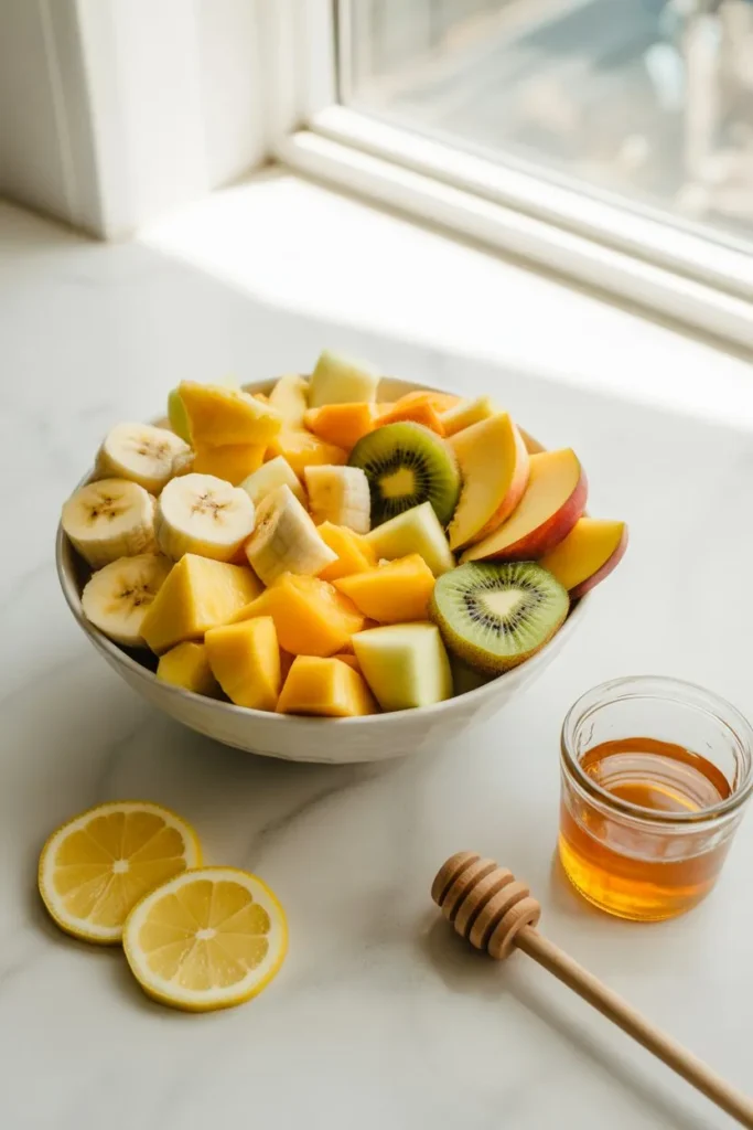 13 Yellow Fruit Salad Ideas That Brighten Every Summer Table 14 a bright vertical food photography image qdzBH 3SU429ruvEWmwJ3w TgzQEJ jQd6fX5 yYG 08A cover