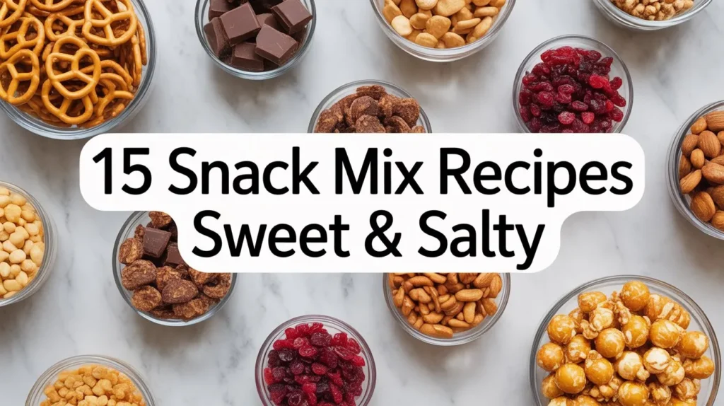 15 Snack Mix Recipes Sweet and Salty That Turn Everyday Ingredients Into Addictive Treats 1 snack mix recipes