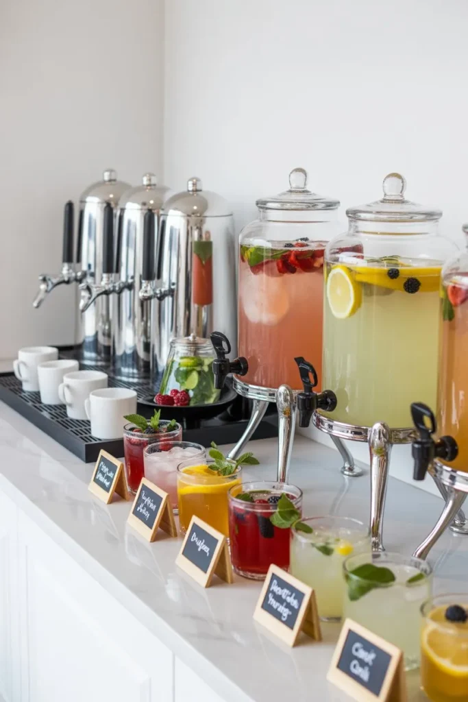 15 Catering Ideas Food Party: Creative, Easy & Crowd-Pleasing Menu Inspiration 15 a sophisticated beverage station arrange B3DK8ytDTbK5gidfMR4icQ SAFTbja5SGygEc2wCBQvLA cover