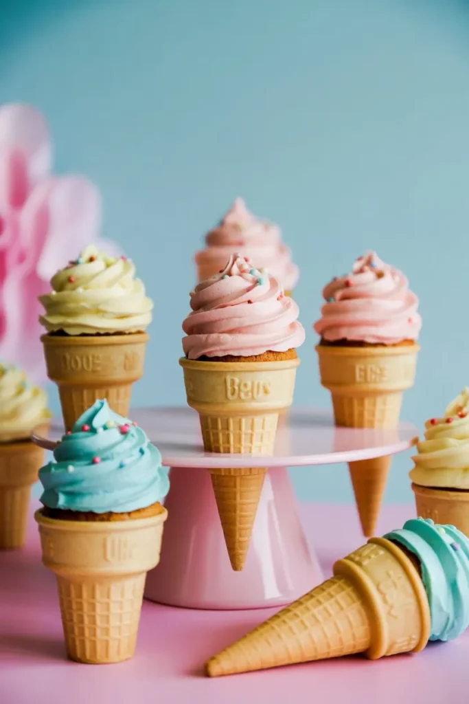 17 Birthday Party Snacks Ideas That Make Planning Easy, Fun, and Stress-Free 10 cupcakes baked inside ice cream cones wi b4aW4RvFRb6C5z905axaqg AMeTFcgvQwq4FBMdUPevjw cover 1