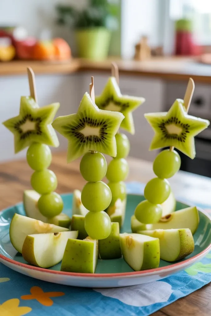 10 Green Fruit Tray Ideas That Look Stunning, Taste Fresh, and Make Healthy Eating Effortless 6 fun kids green fruit tray on a colorful XmHANOo4REmdYa5R2V3ZHQ 3puaUaKJSZaxvNPq53Wg3w cover