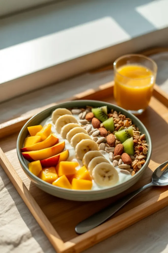 13 Yellow Fruit Salad Ideas That Brighten Every Summer Table 9 generate a healthy breakfast bowl layere loqQsqu1VUCbPdePOrwlrw kP9dT u6QgeG0e9Qr5526g cover