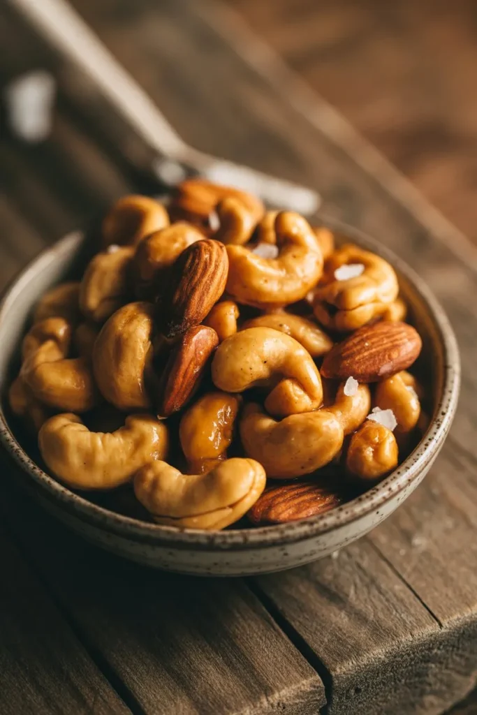 15 Snack Mix Recipes Sweet and Salty That Turn Everyday Ingredients Into Addictive Treats 6 glossy roasted cashews and almonds coate bdFLCraUTbOYgjiXMOu5Bg n8k8 2KURfmjOOWsOFZHBg cover 1