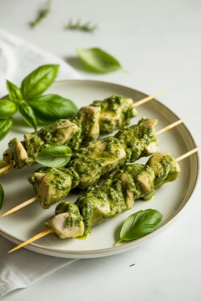 14 Chicken Kabob Air Fryer Recipes: Juicy, Easy & Flavour-Packed Ideas for Every Occasion 12 green pesto coated chicken kabobs vibran kJXbUPWMQ0 G9Li eMthFg OF29rx4ZT2GRl0hmox mOw cover