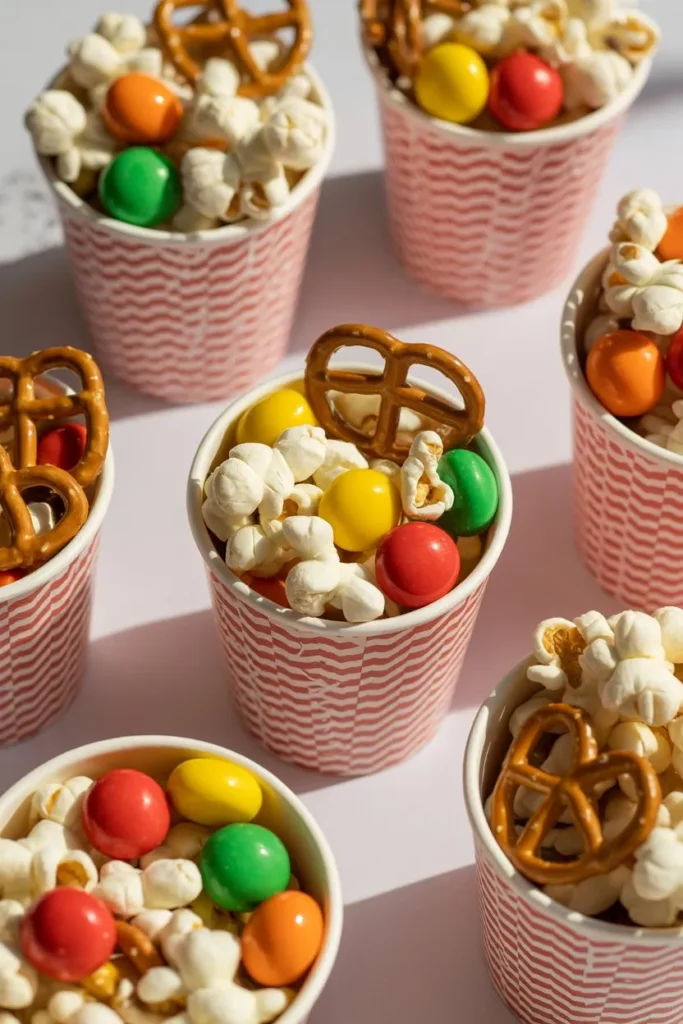 17 Birthday Party Snacks Ideas That Make Planning Easy, Fun, and Stress-Free 13 individual snack mix cups filled with po VsPidKPaRC bv5oX37ngOA BQschMgqT1qp213S3 Yy7A cover