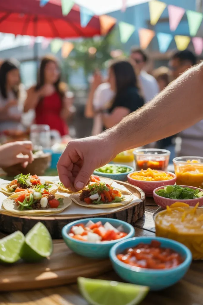 15 Catering Ideas Food Party: Creative, Easy & Crowd-Pleasing Menu Inspiration 4 interactive taco bar with toppings in sm fHls1aIPSOOCbn mWeBHXQ UwQaUkXbTfGGeUkNwloVnA cover