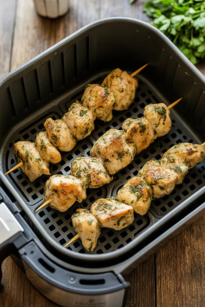 14 Chicken Kabob Air Fryer Recipes: Juicy, Easy & Flavour-Packed Ideas for Every Occasion 2 juicy garlic chicken kabobs in air fryer GFdlVD5YTDygEFBN1KERZQ Snm2BVcrSKm rb5p8a4ZAA cover