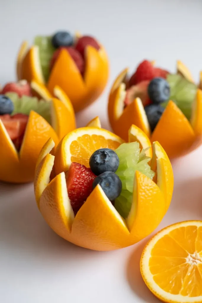 10 Fruit Carving Ideas: Stunning, Easy Designs Anyone Can Master at Home 7 oranges cut into zigzag flower cups fill EW22XZCLQtW1cXm3FXhFWA 0aCK8I50SNKV9An7DL2BDw cover