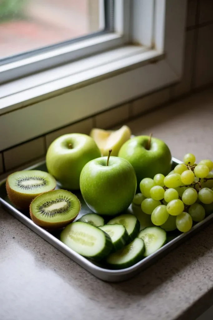 10 Green Fruit Tray Ideas That Look Stunning, Taste Fresh, and Make Healthy Eating Effortless 8 simple everyday green fruit tray on kitc YfsWwA4XTNm0A ghVZfyZw FB7iR0MbSAKCsE7Z171eHQ cover