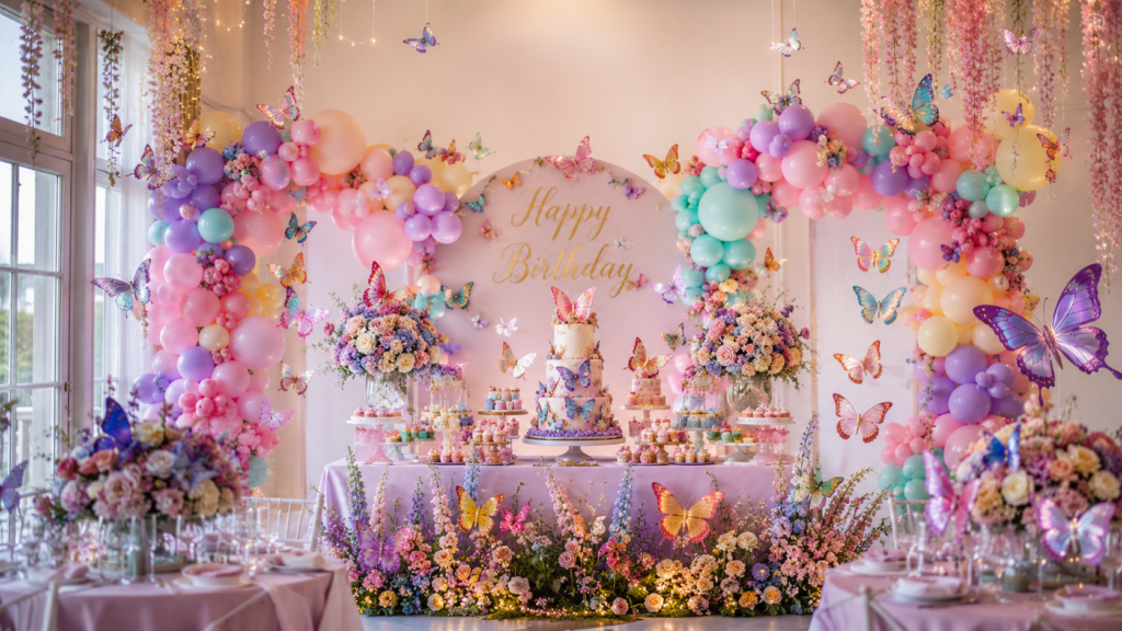 21 Butterfly Theme Birthday Decoration Ideas That Actually Look Like a Party (Not a Pinterest Fail) 1 butterfly birthday decorations