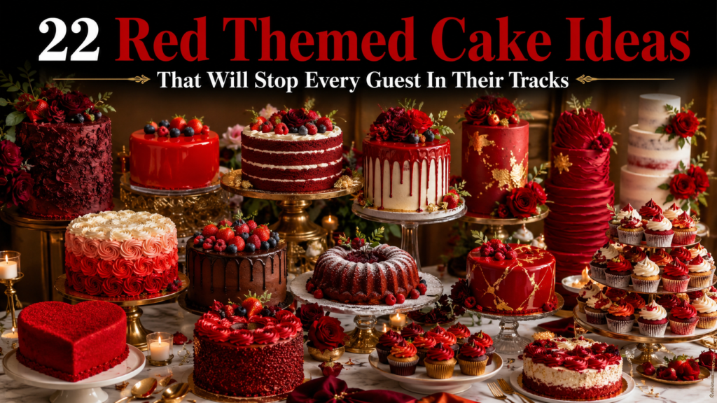 22 Red Themed Cake Ideas That Will Stop Every Guest in Their Tracks 1 red themed cake