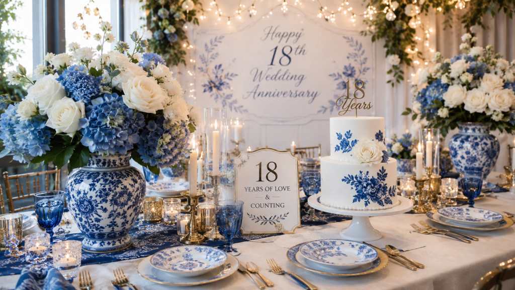 18 Wedding Anniversary Celebration Decoration Ideas (Porcelain Theme, Made Easy) 1 wedding anniversary celebration decoration ideas