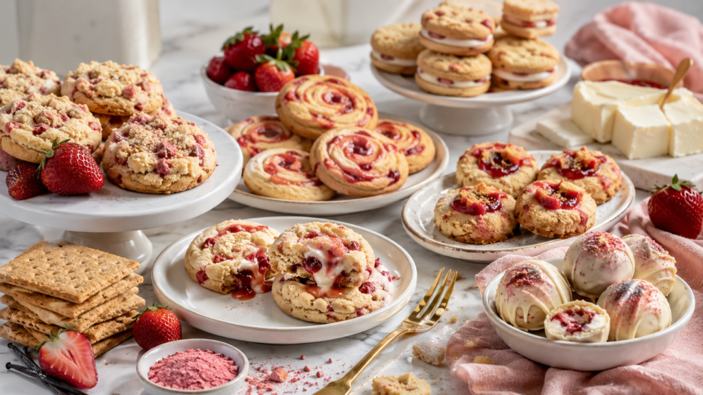 20 Strawberry Cheesecake Cookies Recipes That Actually Taste Like Cheesecake 1 strawberry cheesecake cookie