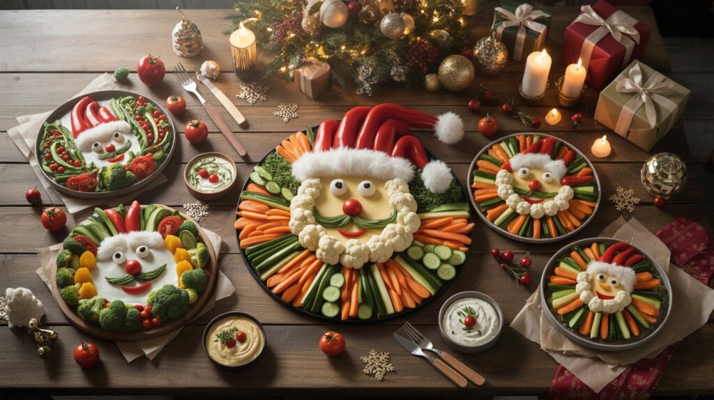 14 Santa Veggie Tray Ideas That Will Actually Wow Your Holiday Guests 1 Santa veggie tray