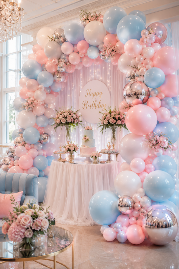 16 Pastel Pink and Blue Party Decoration Ideas for a Dreamy Celebration 2 image 520