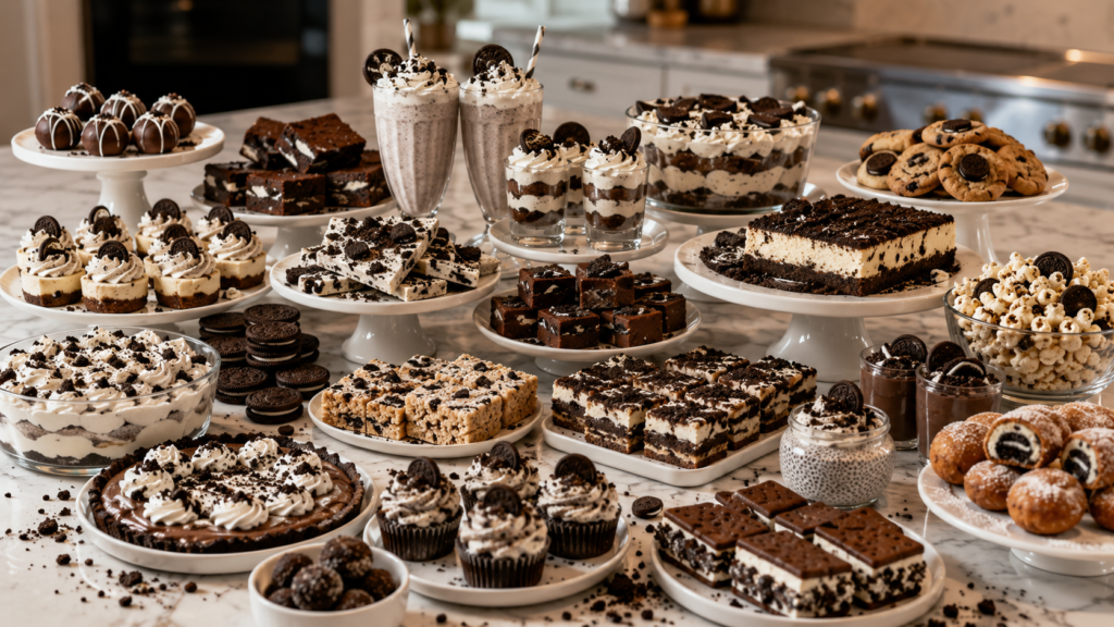 22 Easy Oreo Dessert Recipes That Turn One Sleeve of Cookies Into a Whole Dessert Table 1 Oreo dessert recipes
