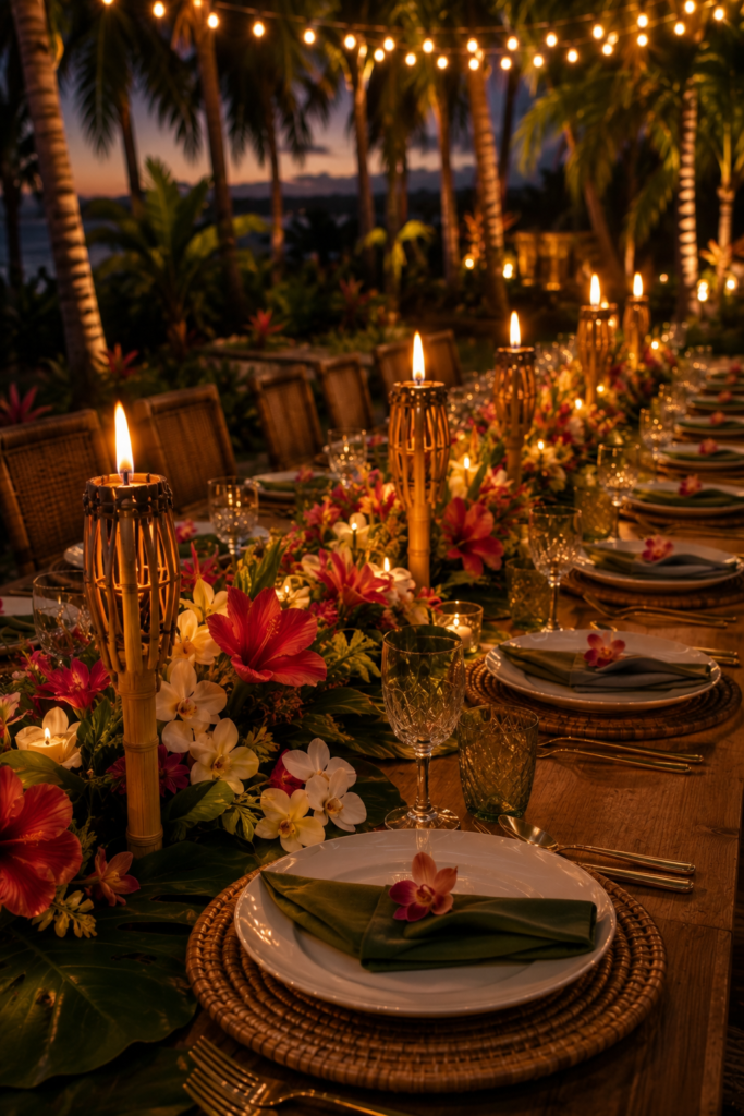 20 Aloha Party Table Decoration Ideas That Don't Look Like a Party Store Threw Up Tiki 9 image 306