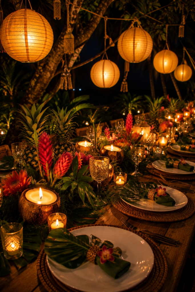 20 Aloha Party Table Decoration Ideas That Don't Look Like a Party Store Threw Up Tiki 15 image 318