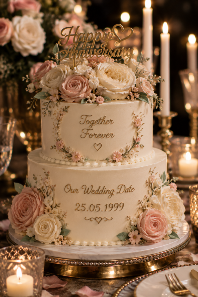 25 Anniversary Cake Decorating Ideas That Don't Look Like Everyone Else's 22 image 951
