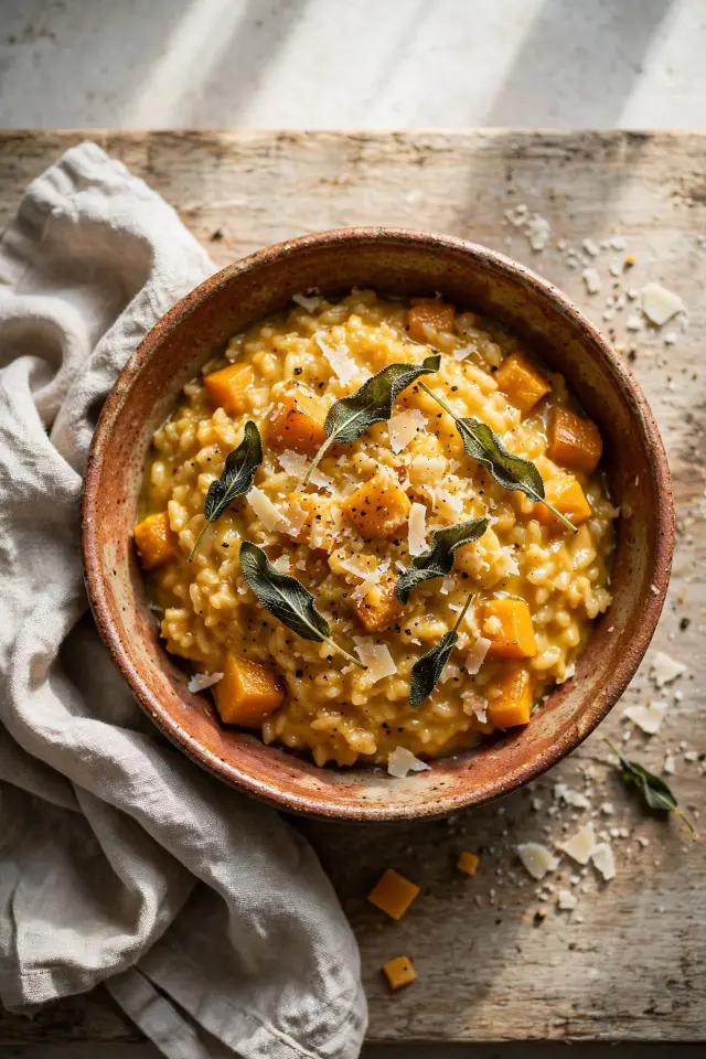 12 Fall Dinner Recipes You'll Make on Repeat All Season Long 3 Creamy butternut squash risotto with sage and parmesan