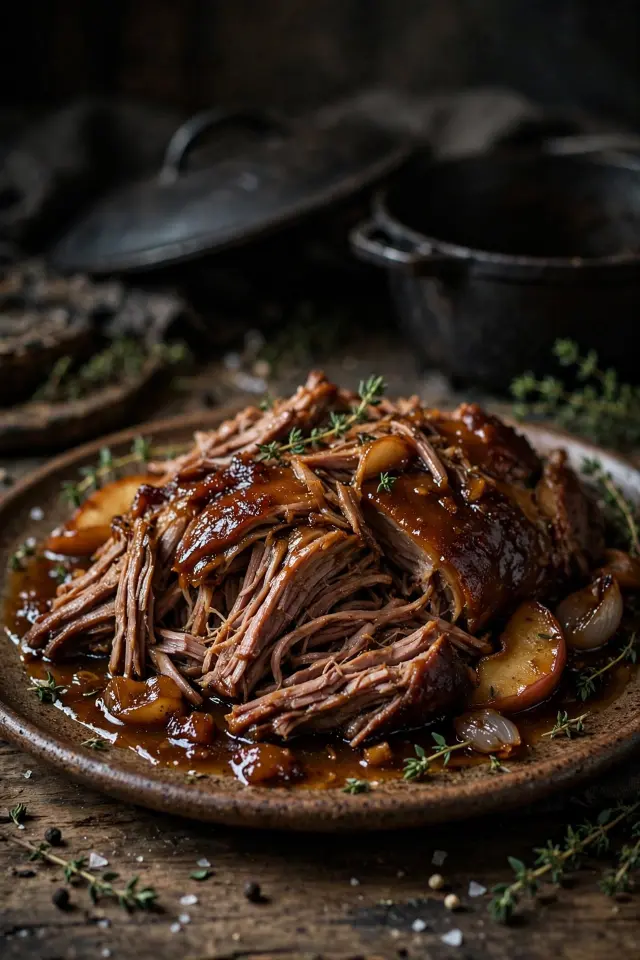 12 Fall Dinner Recipes You'll Make on Repeat All Season Long 4 Apple cider braised pork shoulder shredded and glazed