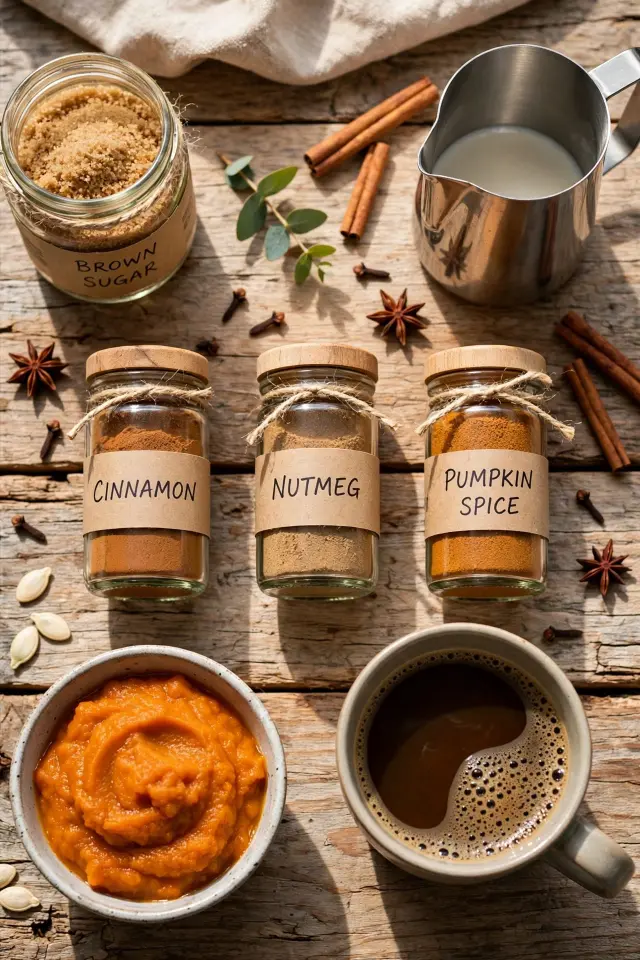 Pumpkin Spice Latte Recipe: Ready in 10 Minutes, Better Than the Coffee Shop 2 Ingredients for a homemade pumpkin spice latte recipe including pumpkin puree and spices
