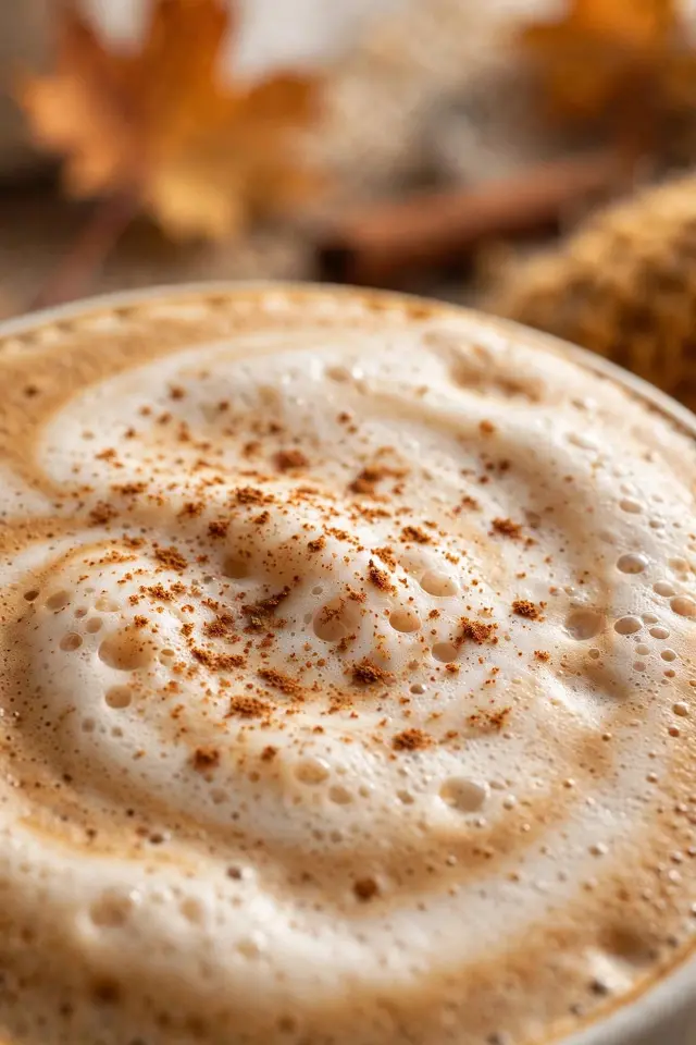 Pumpkin Spice Latte Recipe: Ready in 10 Minutes, Better Than the Coffee Shop 4 Close-up of frothy pumpkin spice latte recipe with cinnamon garnish